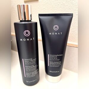 Monat Revive Volumizing Shampoo and Conditioner.
